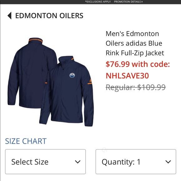 Edmonton Oilers Adidas Full-Zip Windbreaker Jacket - Picture 7 of 7